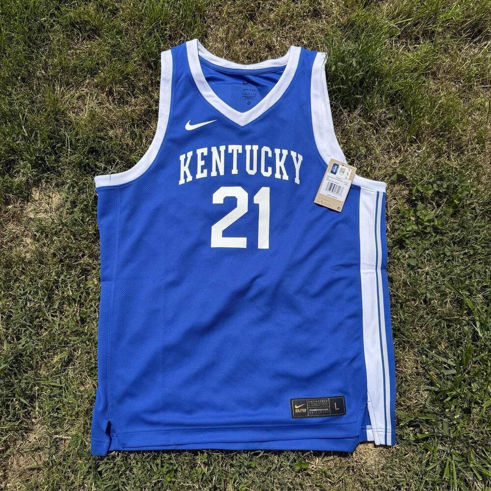 NIKE KENTUCKY UK‎ BASKETBALL JERSEY #21 DJ WAGNER Size L Men